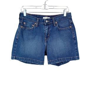 Levi’s 515 Jean Shorts Medium Blue Distressed Denim Women’s 8